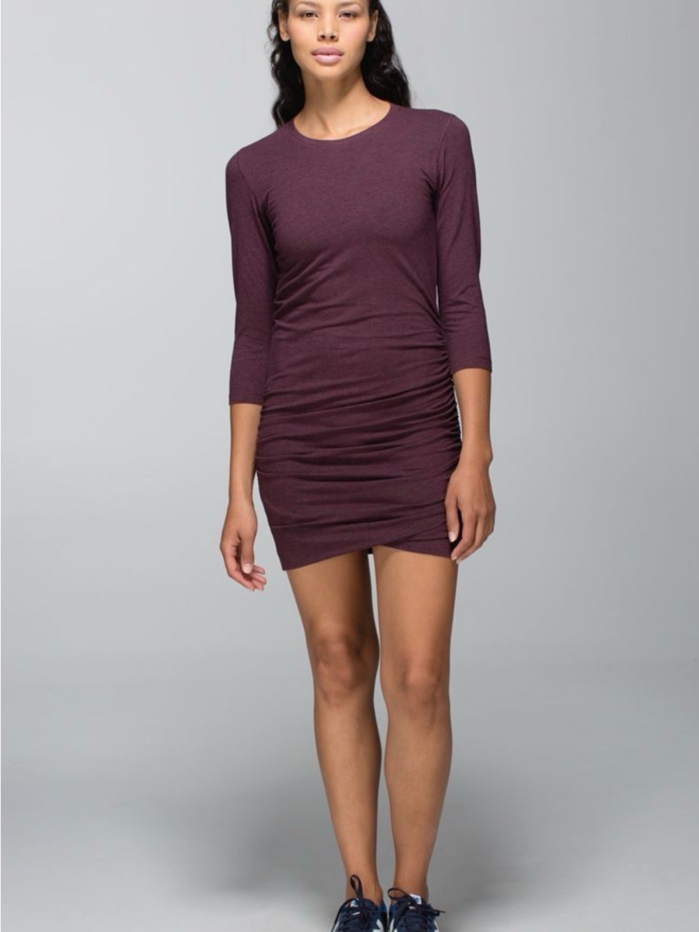 lululemon athletica Anytime Ruched Dress - Heathered Bordeaux Drama